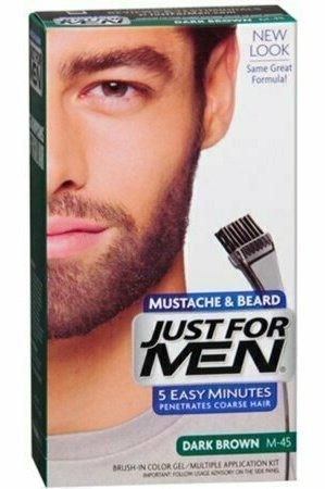 JUST FOR MEN Color Gel Mustache & Beard M-45, Dark Brown 1 Each