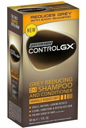 JUST FOR MEN Control GX Grey Reducing 2 in 1 Shampoo & Conditioner 5 oz