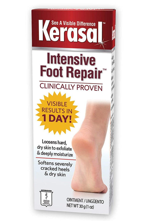 Kerasal Intensive Foot Repair, Skin Healing Ointment for Cracked Heels and Dry F