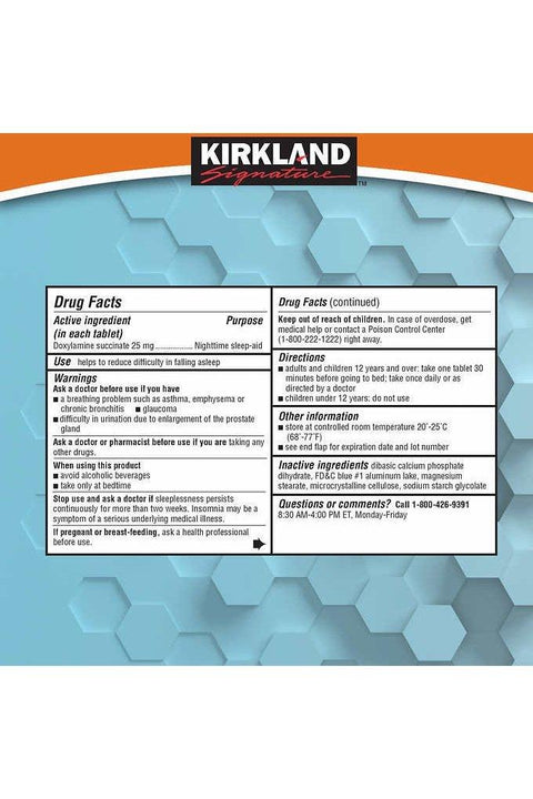 Kirkland Signature Nighttime Sleep Aid, 192 Tablets
