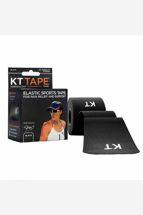 KT Tape 20 Pre cut 10 inch Strips Black