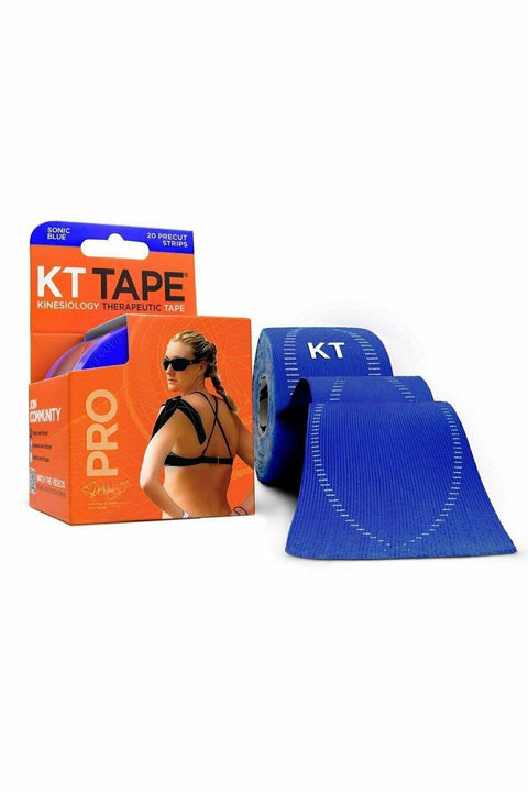 KT Tape Pro , 20 Precut 10 inch Strips, Sonic Blue
