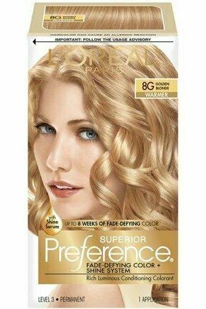 L'Oreal Paris Superior Preference Permanent Hair Color, 8G Golden Blonde 1 each
