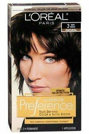 L'Oreal Superior Preference - 3 Soft Black Natural 1 Each