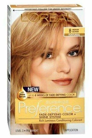 L'Oreal Superior Preference Permanent Hair Color, 8 Medium Blonde Natural 1 ea
