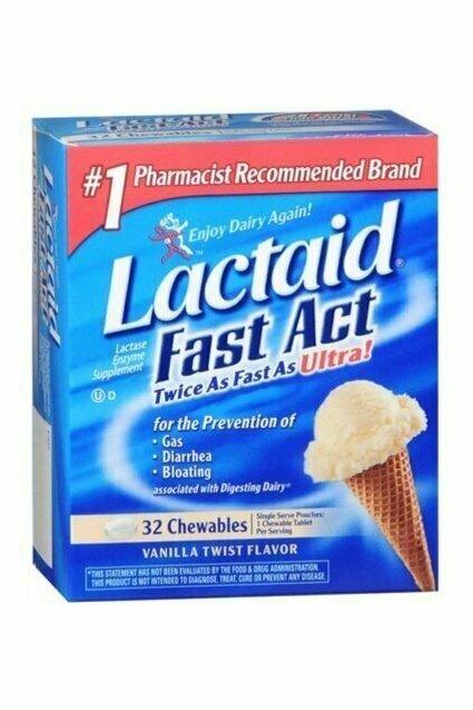 LACTAID Fast Act Chewables Vanilla Twist 32 Tablets