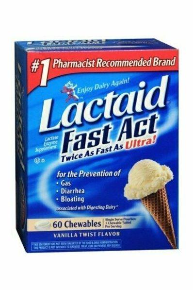LACTAID Fast Act Chewables Vanilla Twist 60 Tablets