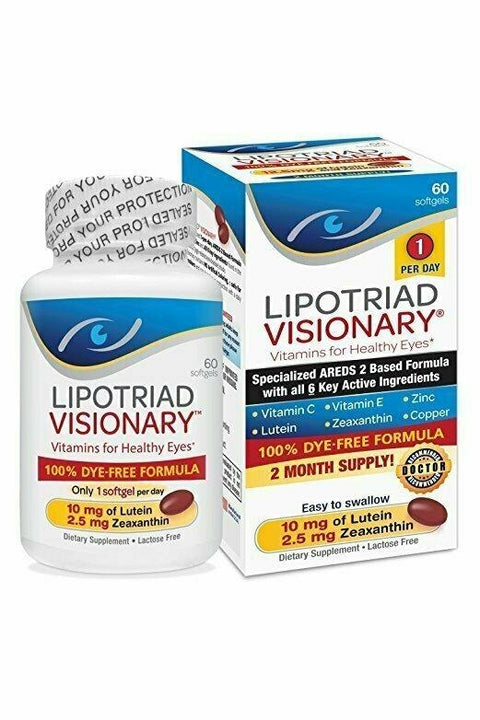 Lipotriad Visionary AREDS2 Based Eye Vitamin and Mineral Supplement 60 Softgels