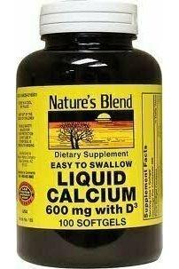Liquid Calcium 600mg with D-3 100 Softgels