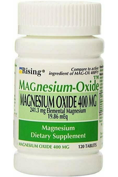 MAGnesium Oxide 400 mg Dietary Supplement Tablets - 120 Tablets