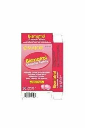 Major Bismatrol Chewtabs Bismuth Subsalicylate-262 mg 30 tablets