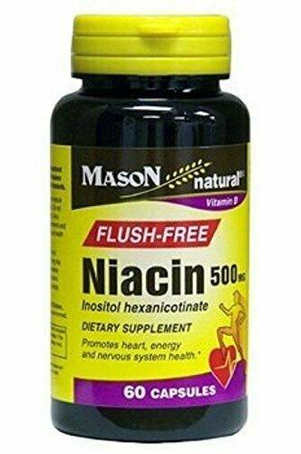 Mason Natural Flush-Free Niacin, 500mg, Capsules, 60 each