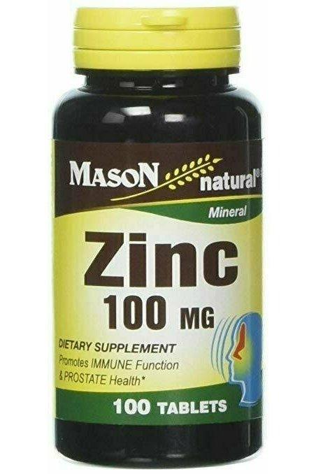 Mason Natural Zinc, 100mg, Tablets, 100 each