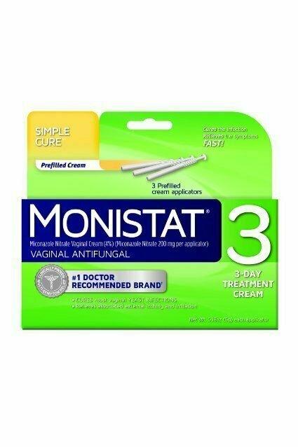 Monistat 3 Vaginal Antifungal Medication, 0.18-Ounce, 3 Prefilled Applicators