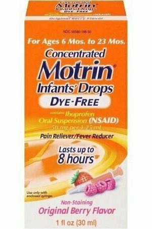 Motrin Concentrated Infants' Drops Dye-Free, Original Berry 1 oz