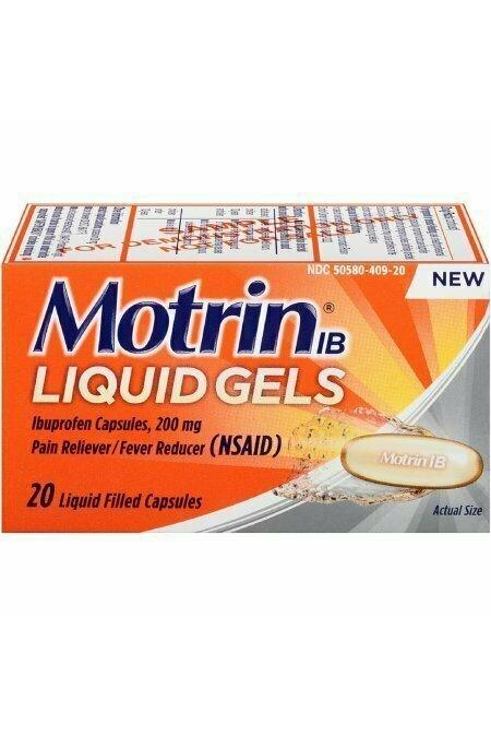 Motrin IB Pain Reliever/Fever Reducer Liquid Gels 20 each