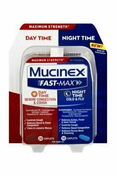Mucinex Fast-Max Adult Day and Night Severe Congestion 30 ct