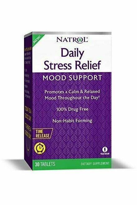 Natrol Daily Stress Relief Time Released 100Mg Tablets, 30 Count