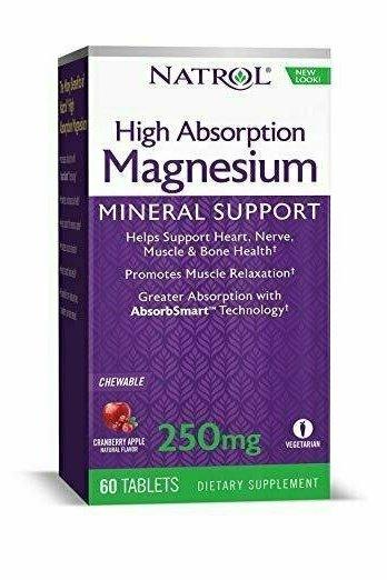 Natrol High Absorption Magnesium Chew Tablets, 60 Count