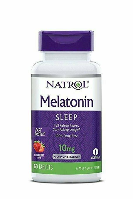 Natrol Melatonin Fast Dissolve Tablets, Strawberry, 10mg, 60 Count