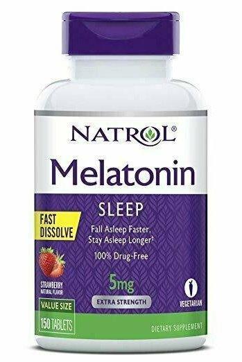 Natrol Melatonin Fast Dissolve Tablets, Strawberry flavor, 5mg, 150 Count