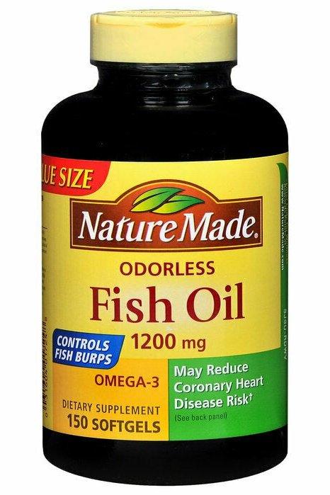 Nature Made Burpless Fish Oil 1200 mg with Omega-3 360 mg, 200Ct