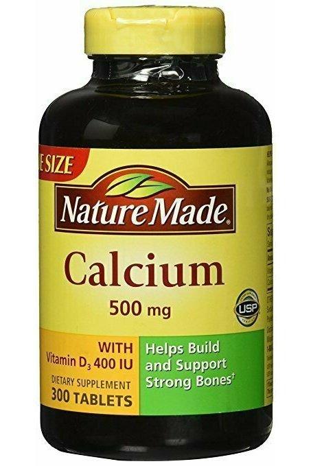 Nature Made Calcium 500 mg + Vitamin D3 Tabs, 300 ct