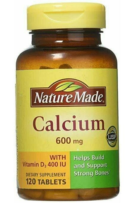 Nature Made Calcium 600 mg with Vitamin D Tabs, 120 ct