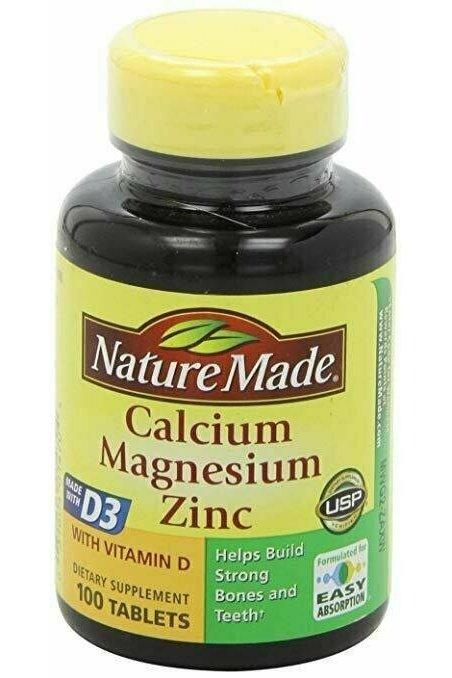 Nature Made Calcium, Magnesium & Zinc w. Vitamin D Tablets 100ct