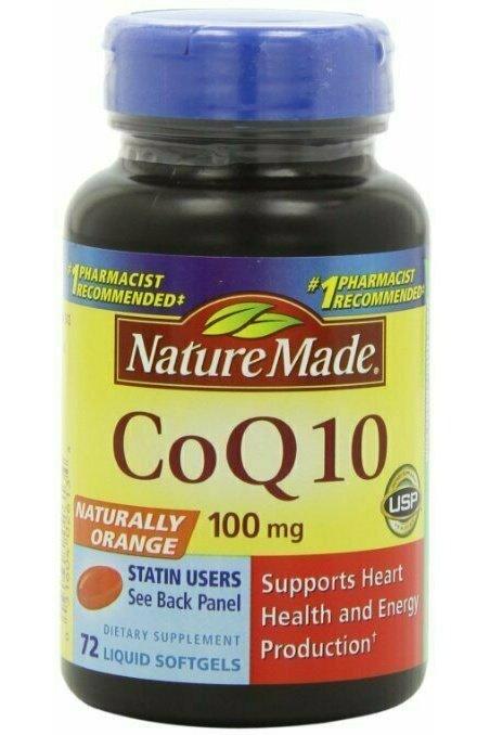 Nature Made CoQ10 Coenzyme Q 10 100 mg. Softgels 72 Ct.