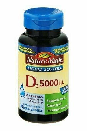 Nature Made D3 5000 IU Liquid Softgels - 90 CT