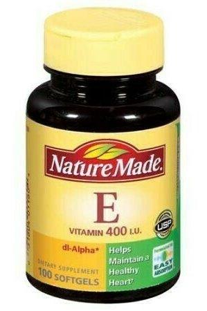 Nature Made E Vitamin 400 I.U. Dietary Supplement Softgels - 100 CT