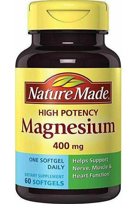 Nature Made High Potency Magnesium 400 Mg One per Day Softgels 60 Ct