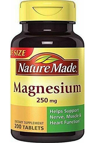 Nature Made Magnesium 250mg, 200 Tablets