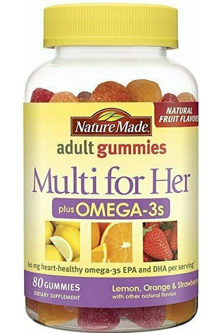 Nature Made Multi for Her + Omega-3 Adult Gummies 80 Ct