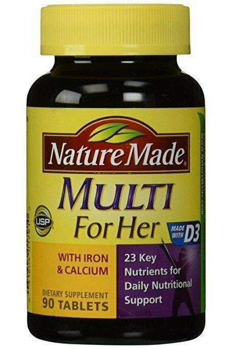 Nature Made, Multi For Her with Iron and Calcium, 90-Count Tablets