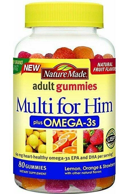 Nature Made Multi for Him + Omega-3 Adult Gummies 80 Ct