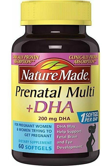 Nature Made Prenatal + DHA 200 mg Multivitamin Softgels 60 Ct