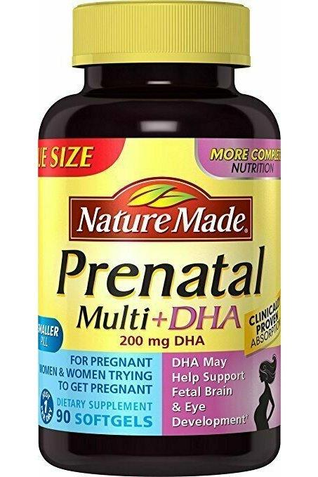Nature Made Prenatal + DHA 200 mg Multivitamin Softgels 90 Ct