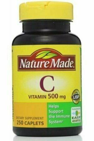 Nature Made Vitamin C 500 Mg Caplets Dietary Supplement 250 Ct