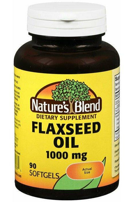 Nature's Blend Flaxseed Oil 1000mg Gelcaps 90 Ct