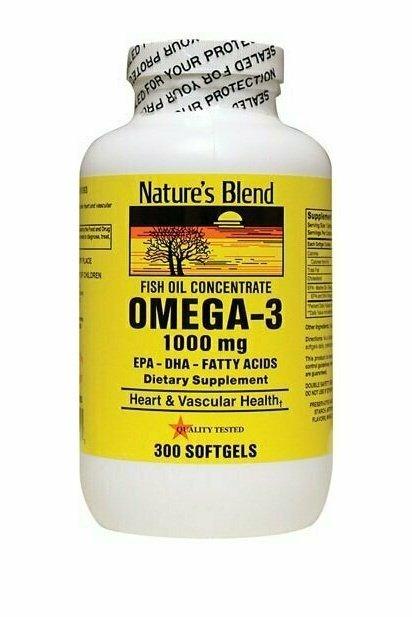 Nature's Blend Omega-3 Fish Oil, 1000 mg 300 Softgels