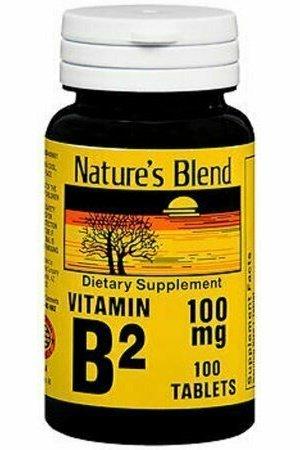 Nature's Blend Vitamin B2 100 mg - 100 Tablets