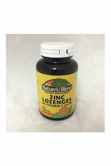 Nature's Blend Zinc Lozenges Lemon 120 Ct