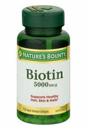 Nature's Bounty Biotin Vitamin Supplement Softgels, 5000mcg, 72 count