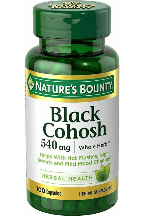 Nature's Bounty Black Cohosh 540 mg Natural, 100 Capsules