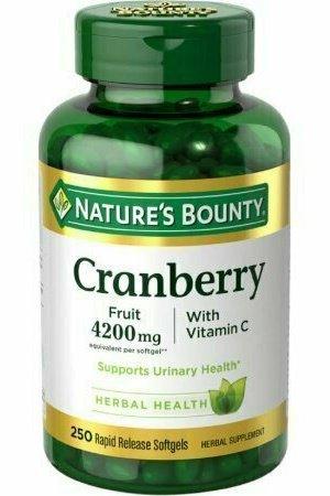 Nature's Bounty Cranberry with Vitamin C 4200 mg, 250 Softgels
