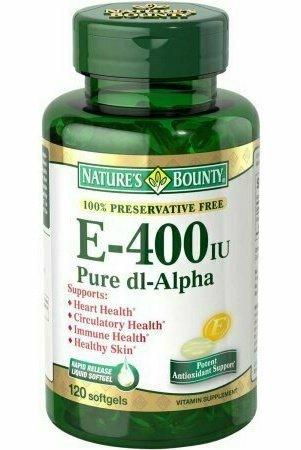 Nature's Bounty E 400 IU Pure dl-Alpha 120 Rapid Release Softgels
