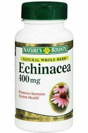 Nature's Bounty Echinacea 400 mg Capsules 100 each
