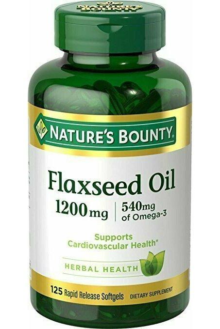 Nature's Bounty Flaxseed Oil 1200 mg, 125 Rapid Release Softgels